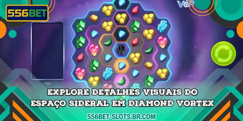 Explore detalhes visuais do espaço sideral em Diamond Vortex