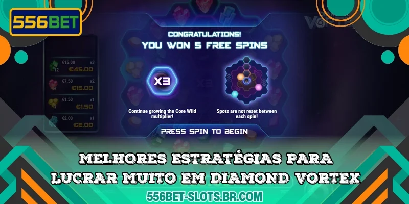Melhores estratégias para lucrar muito em Diamond Vortex